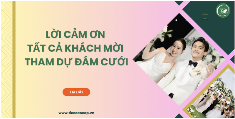 Lời cảm ơn chung tất cả khách mời trong đám cưới