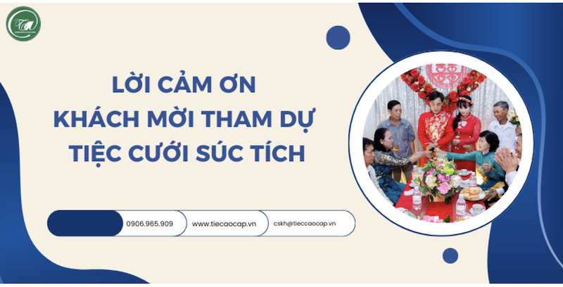 Lời cảm ơn khách mời dự tiệc cưới súc tích, đơn giản nhất